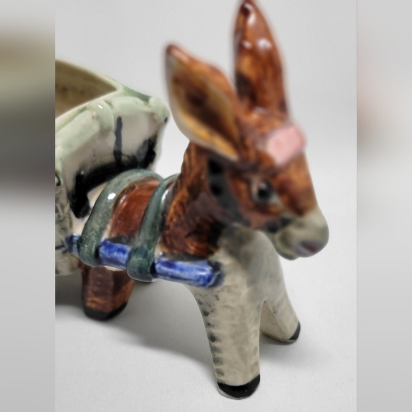 Art Deco donky and cart planter mid century modern collectible occupied Japan - Picture 4 of 7